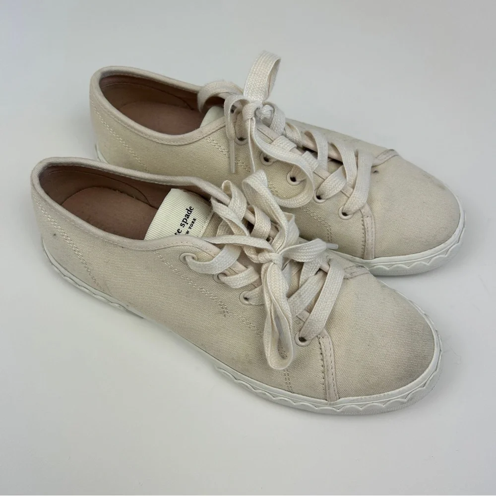 Kate Spade New York Vale Cream canvas sneakers size 6B
